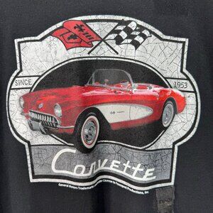 Retro Staghorn Creek Mens Size L T-shirt 1953 Corvette Graphic Print Classic Car